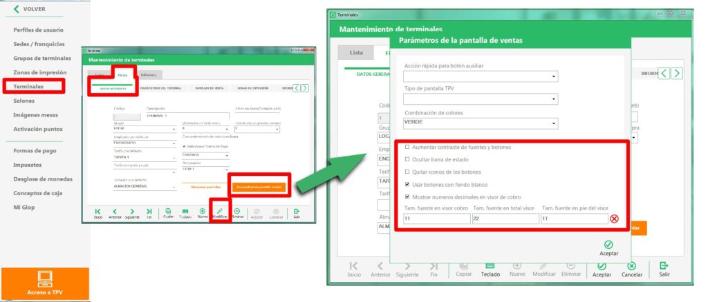 Ajuste de textos para personas con problemas de vista 2 - Glop Software TPV