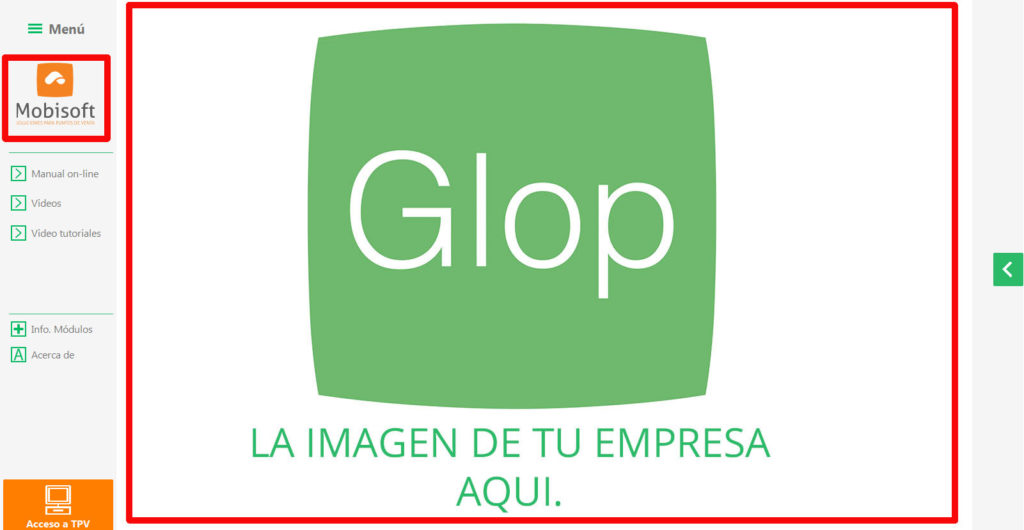 Como personalizar la pantalla de inicio del tpv con Glop 4 - Glop Software TPV