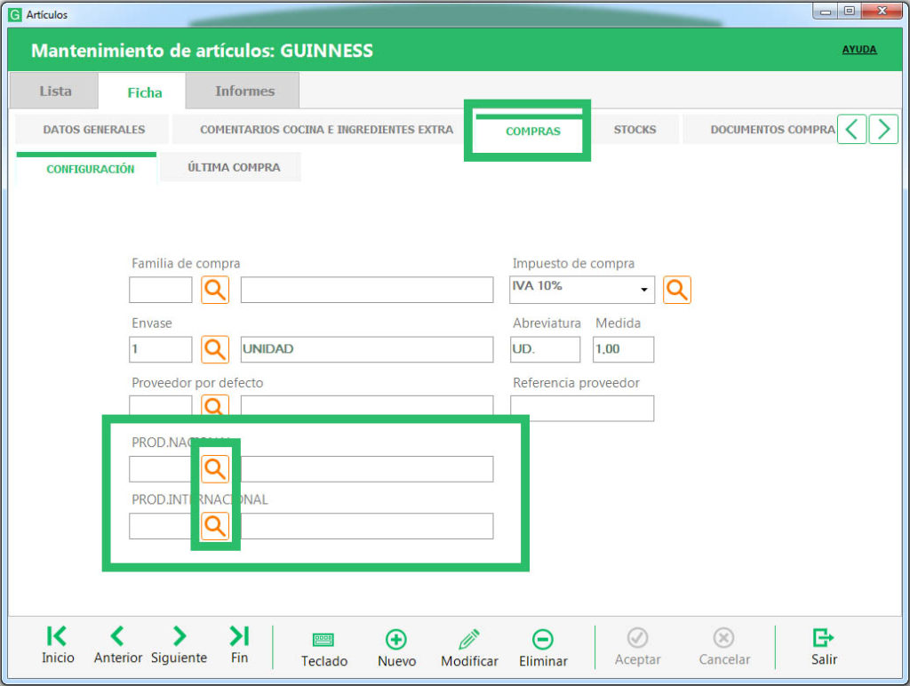 configurar las categorias de producto 2 - Glop Software TPV