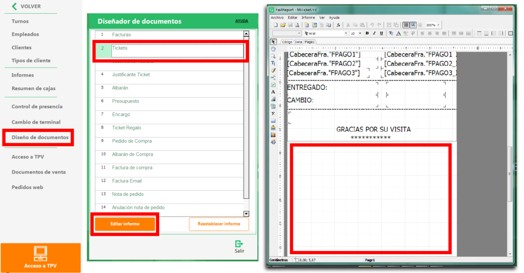 largo del ticket3 - Glop Software TPV