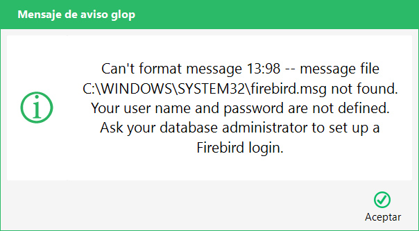 error firebird glop - Glop Software TPV