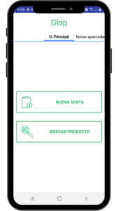 Pantalla de comercios principal de GlopDroid