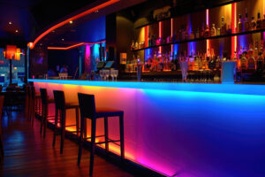 Barra de bar moderna iluminada - Glop Software TPV